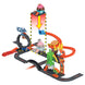 Ensemble complet Hot Wheels City Ice Cream Swirl avec multiples points de connexion.