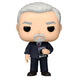 Figurine Funko POP de Logan Roy de la série Succession, en vinyle de 9cm, présentée dans sa boîte cadeau officielle.