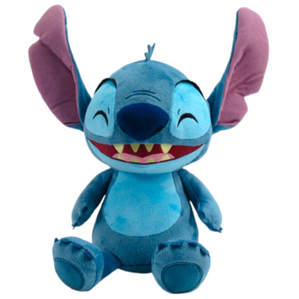 Peluche Stitch Disney de 28 cm avec détails brodés et tissu doux vue de face