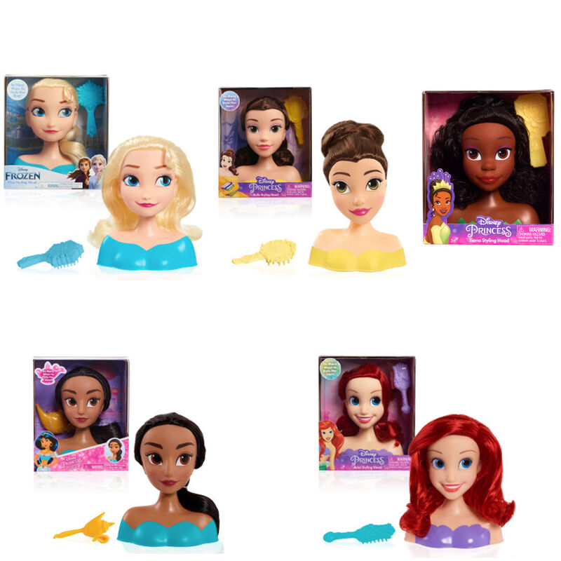 Mini buste Disney Princess assortis par JUST PLAY, figurines colorées et détaillées pour enfants dès 3 ans.