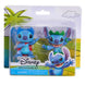 Ensemble de deux figurines Stitch de JUST PLAY présentées côte à côte