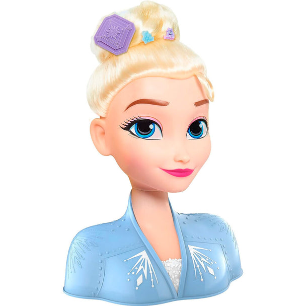 Buste Elsa Frozen 2 Disney de face avec accessoires colorés pour enfants