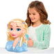 Vue latérale du buste Elsa Frozen 2 avec trombones et accessoires créatifs