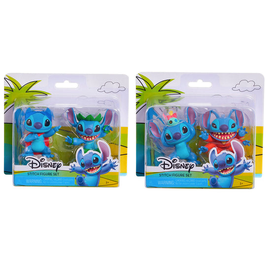 Packaging original du set de 2 figurines Disney Stitch pour enfants