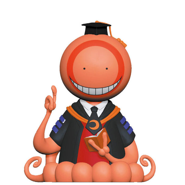 Figurine tirelire Koro Sensei orange de 18cm en PVC de la marque PLASTOY, inspirée d'Assassination Classroom.