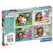 Puzzle Gabbys Dollhouse CLEMENTONI avec 12 pièces colorées et illustration détaillée