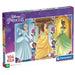 Puzzle Disney Princess de 104 pièces avec illustrations colorées des princesses, dimensions 37,9x26,9 cm