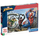 Image du puzzle Marvel Spiderman 104 pièces avec illustration colorée et dynamique du super-héros en action