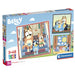 Puzzle Bluey 3x48 pièces de CLEMENTONI avec pièces colorées et thème enfantin