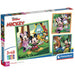 Puzzle Disney Mickey 3x48 pièces par CLEMENTONI avec illustrations colorées de Mickey Mouse
