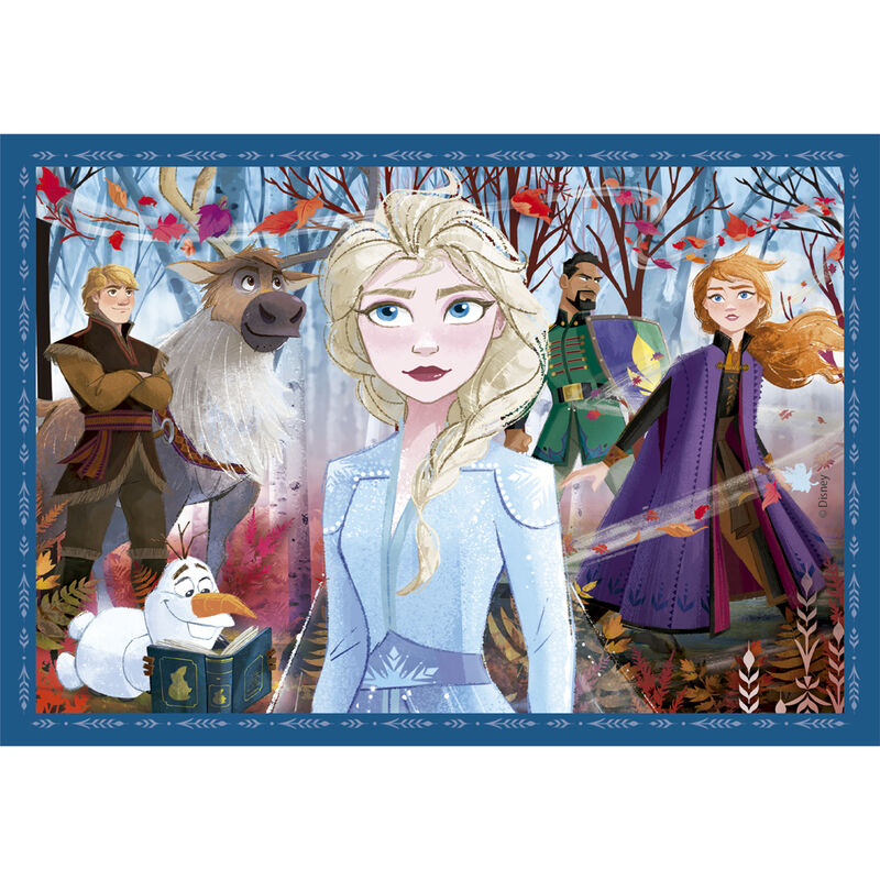 Boîte du puzzle Disney Frozen CLEMENTONI affichant les différentes options de nombre de pièces disponibles