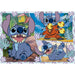 Boîte du puzzle CLEMENTONI Disney Stitch maxi 104 pièces avec illustration du puzzle et logo officiel