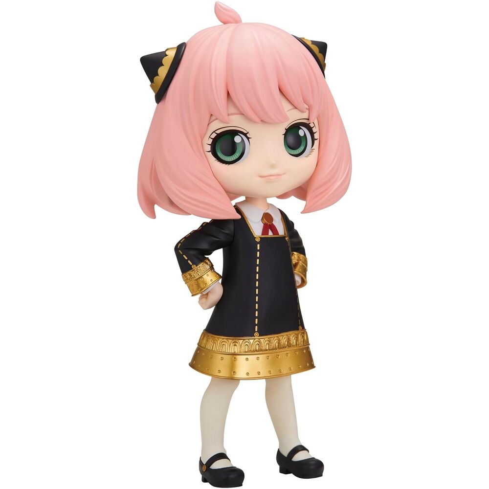 Présentation de la figurine Anya Forger III ver.A Q posket sur socle, idéale pour collectionneurs