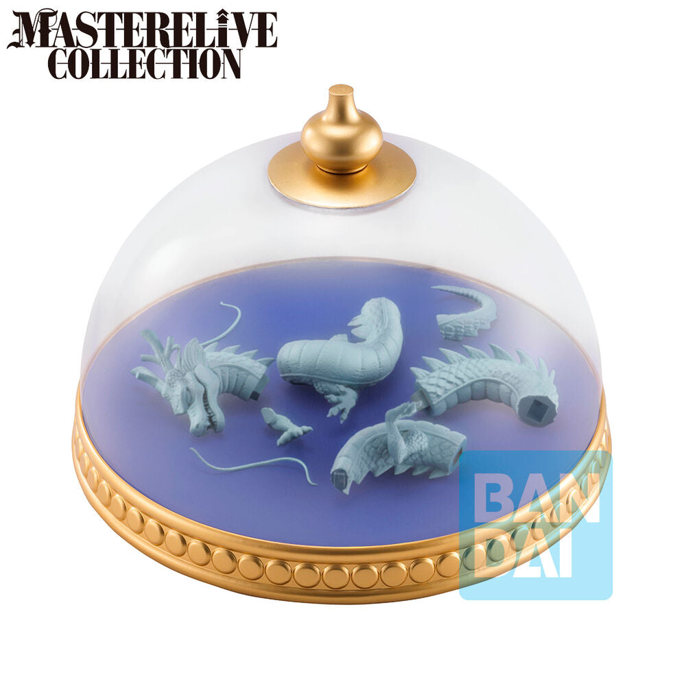 Vue rapprochée du visage détaillé de la figurine Shenron Ichibansho Dragon Ball