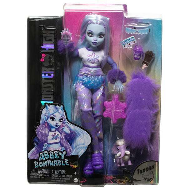 Poupée Monster High Abbey Bominable de 25 cm avec tenue hivernale et cheveux pastel brillants