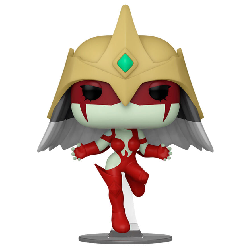 Figurine Funko POP de 9 cm représentant Elemental Hero Burstinatrix de Yu-Gi-Oh! avec détails précis et couleurs vives.