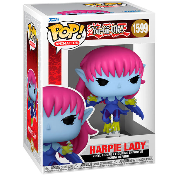 Vue rapprochée de la figurine Funko POP Harpie Lady avec détails précis et couleurs vives