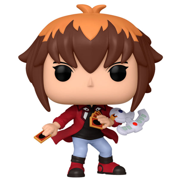 Figurine Funko POP Jaden Yuki de Yu-Gi-Oh! en vinyle de 9cm avec détails soignés présentée dans sa boîte cadeau