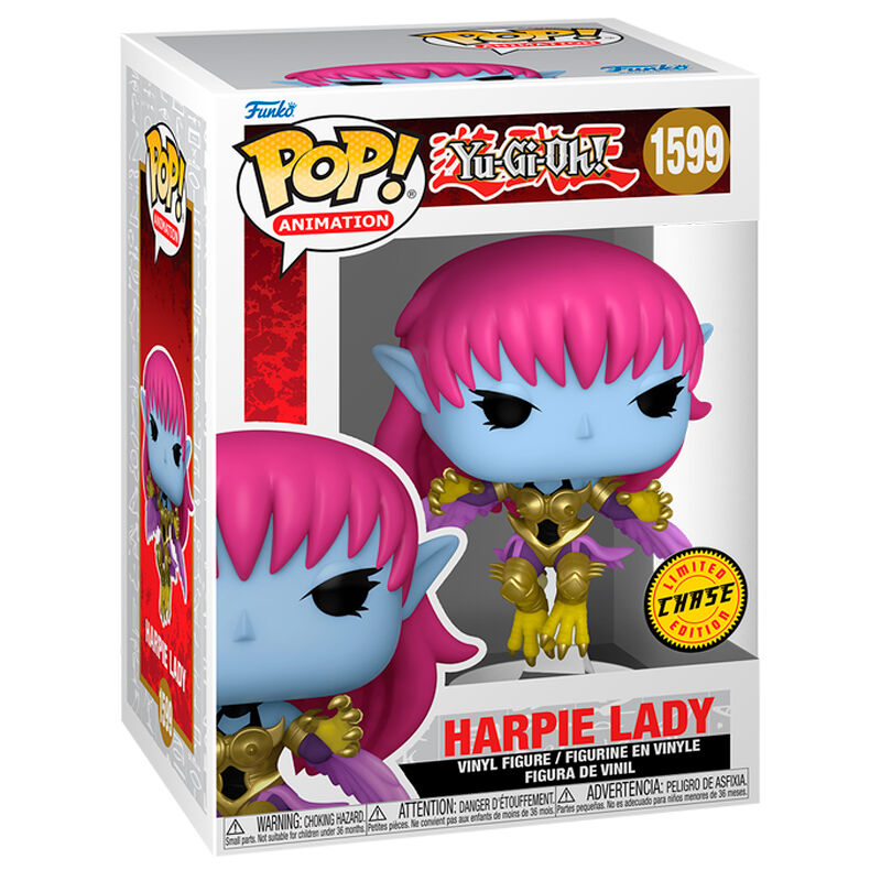 Détail du visage et des ailes de la figurine Harpie Lady 5 + 1 Chase Funko POP