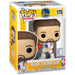 Zoom sur la figurine Funko POP NBA Klay Thompson avec détails précis du visage et du maillot des Warriors.