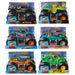 Vue de face d'un Hot Wheels Monster Truck rouge avec grandes roues tout-terrain.
