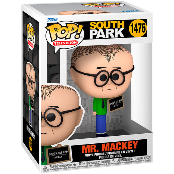 Boîte cadeau originale de la figurine POP Mr. Mackey South Park par Funko, idéale pour offrir ou collectionner