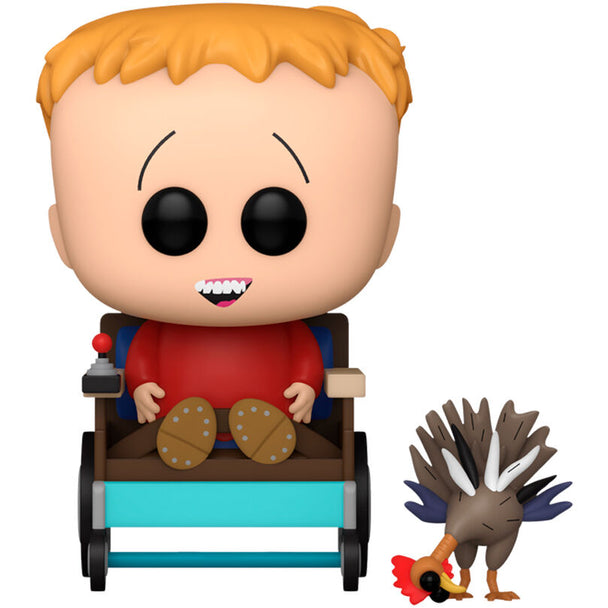 Vue rapprochée de la figurine Funko POP Timmy & Gobbles de South Park avec détails précis et couleurs vives