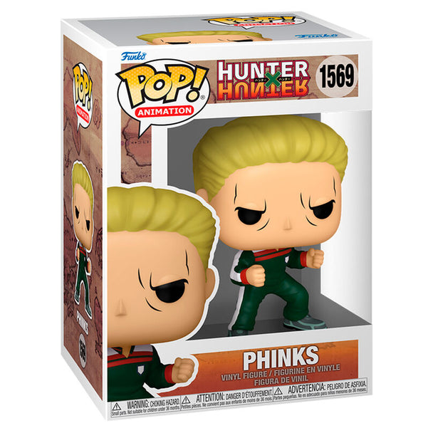 Vue de côté de la figurine Funko POP Phinks Hunter x Hunter avec détails précis en vinyle