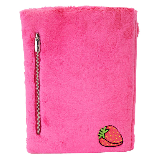 Carnet Lotso Toy Story Loungefly ouvert, affichant les pages intérieures et la texture peluche.