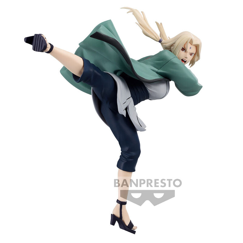 Figurine Tsunade de Naruto Shippuden Banpresto Colosseum, 14cm, vue de face avec détails précis et couleurs vives.