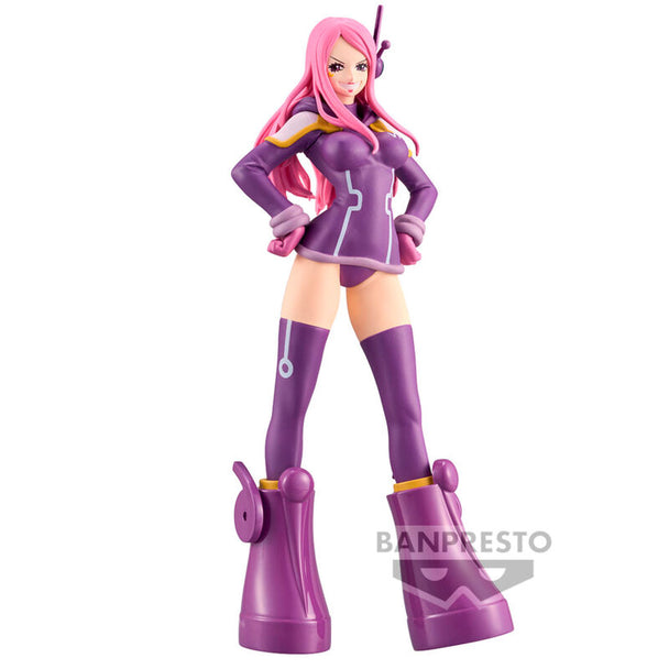 Figurine Jewelry Bonney 16 cm de la série Grandline One Piece par BANPRESTO, vue de face avec détails précis.