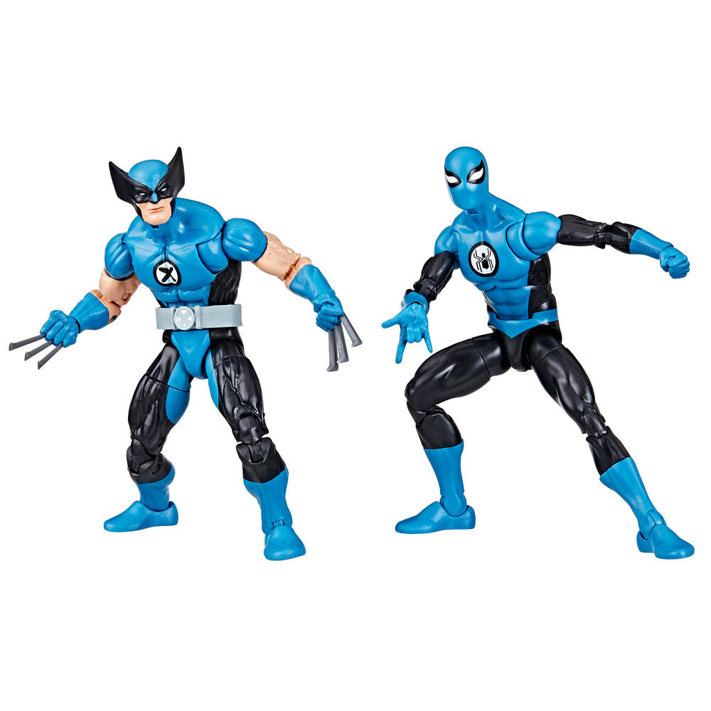 Pack complet des deux figurines Marvel Wolverine et Spider-Man avec accessoires