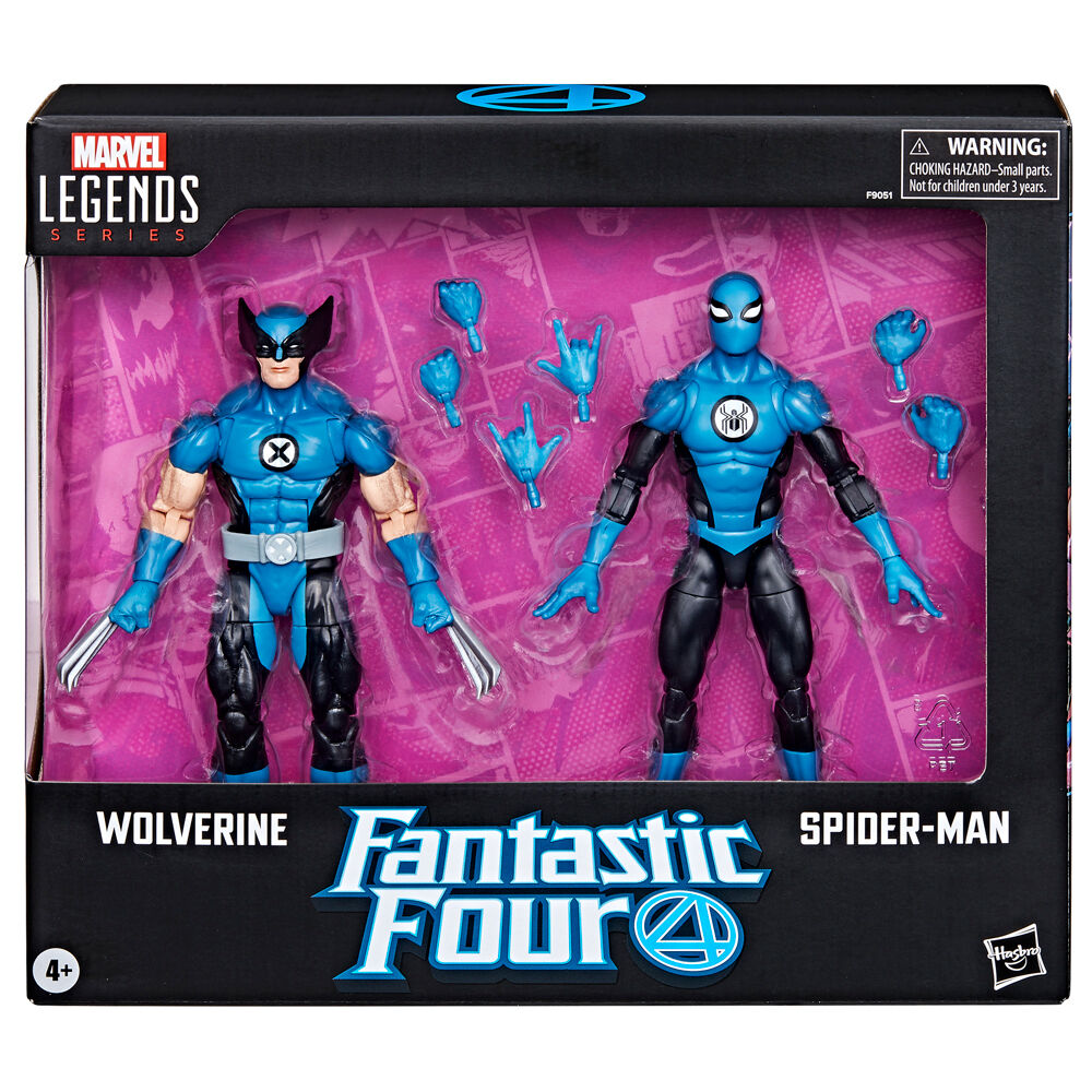 Emballage original HASBRO du pack de figurines Marvel Wolverine et Spider-Man