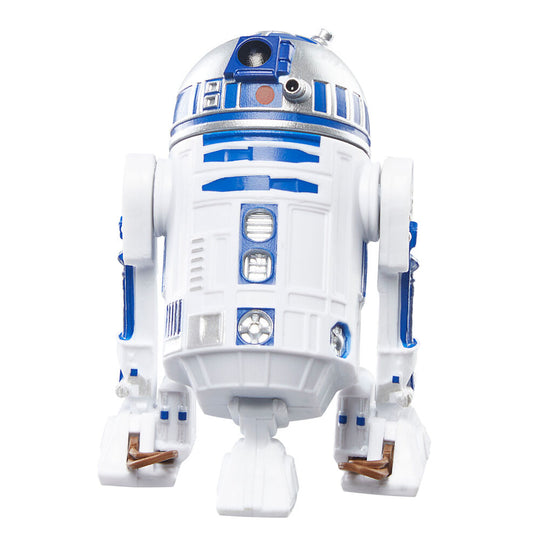 Gros plan sur la tête articulée de la figurine R2-D2 Star Wars