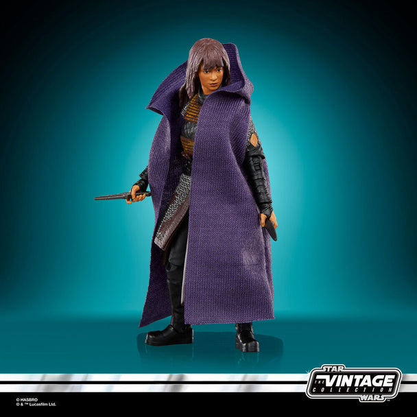 Détail du visage de la figurine Mae Assassin de Star Wars The Acolyte par HASBRO