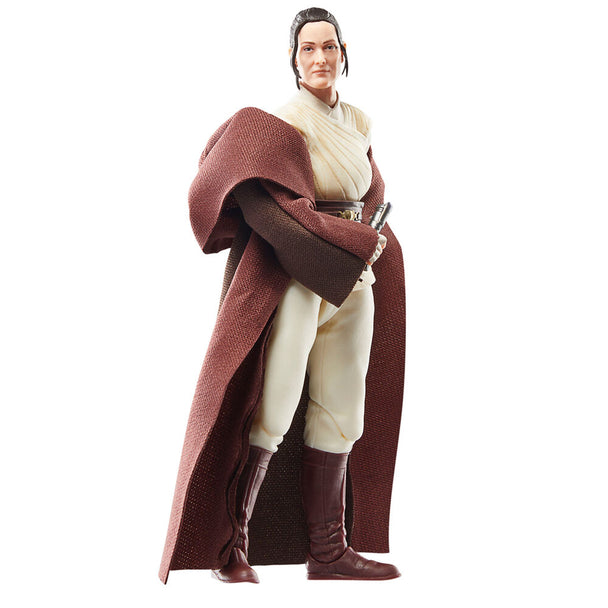 Figurine articulée Jedi Master Indara de Star Wars The Acolyte vue de face avec accessoires
