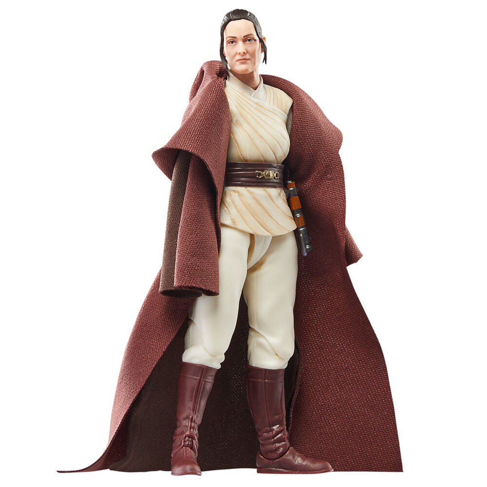 Figurine HASBRO Jedi Master Indara en position dynamique sur fond neutre