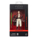 Vue latérale de la figurine articulée Jedi Master Indara montrant l'articulation des bras