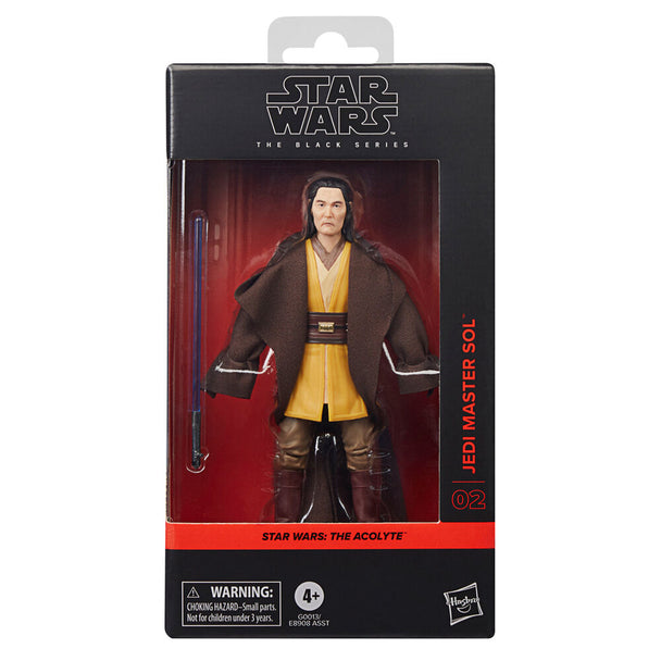 Figurine Star Wars The Acolyte Jedi Master Sol de 15 cm vue de face avec détails précis