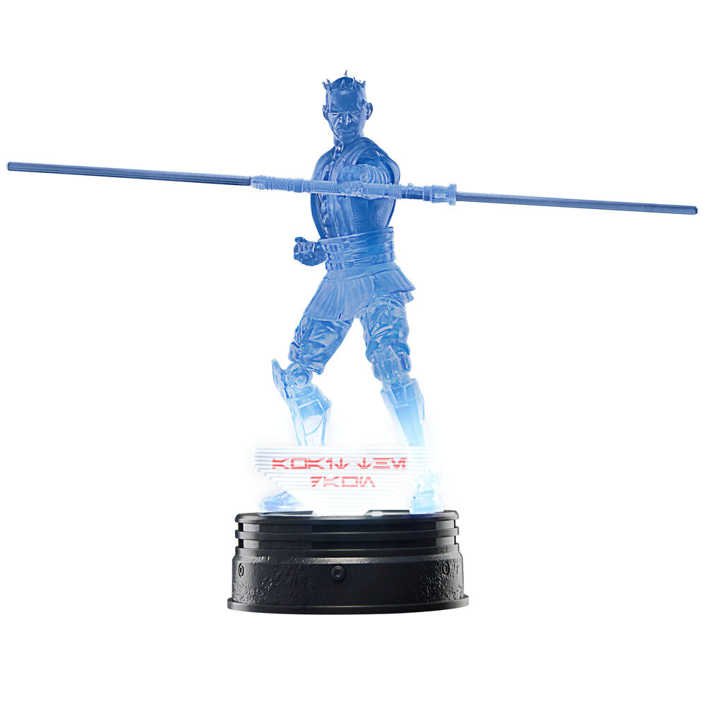 Figurine articulée Darth Mau 15cm vue de face avec éclairage activé