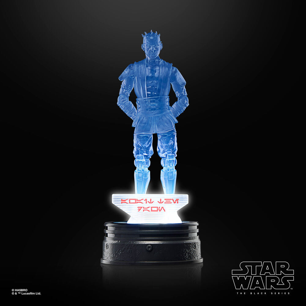 Darth Mau tenant ses accessoires inclus dans la collection Holocomm