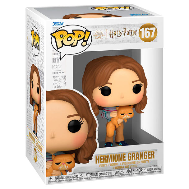 Figurine Funko POP Hermione Granger tenant Crookshanks, inspirée du film Harry Potter et le Prisonnier d'Azkaban, hauteur 9 cm