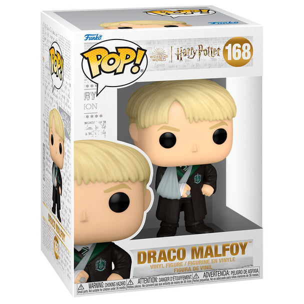 Figurine Funko POP de Draco Malfoy avec bras cassé dans sa boîte cadeau Harry Potter Prisonnier d'Azkaban