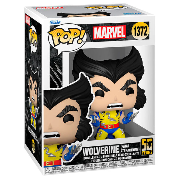 Figurine Funko POP Wolverine édition 50th Anniversary Marvel, vue de face avec détails précis et couleurs vives