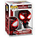 Figurine Funko POP de 9 cm représentant Miles Morales en costume amélioré de Spiderman 2, vue de face avec détails précis