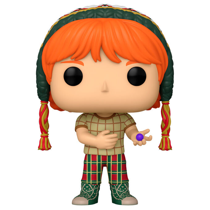 Vue de profil de la figurine Funko POP Ron Weasley tenant des bonbons, édition Prisonnier d'Azkaban