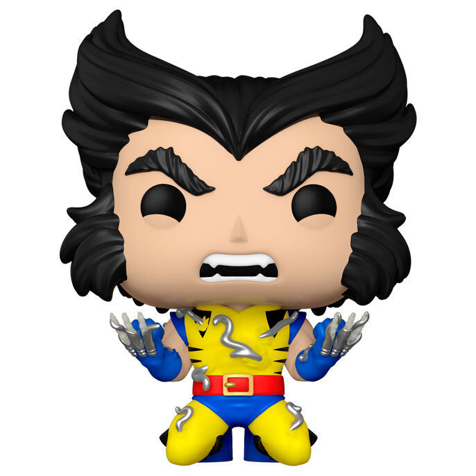 Packaging cadeau de la figurine Funko POP Wolverine 50th Anniversary montrant le design exclusif et logo Marvel
