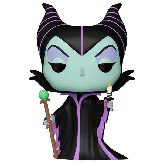 Boîte cadeau officielle de la figurine Funko POP Maléfique avec bougie, packaging coloré et détaillé