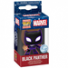 Porte-clés Pocket POP Marvel Black Panther édition exclusive fêtes, vue de face avec détails noirs et violets