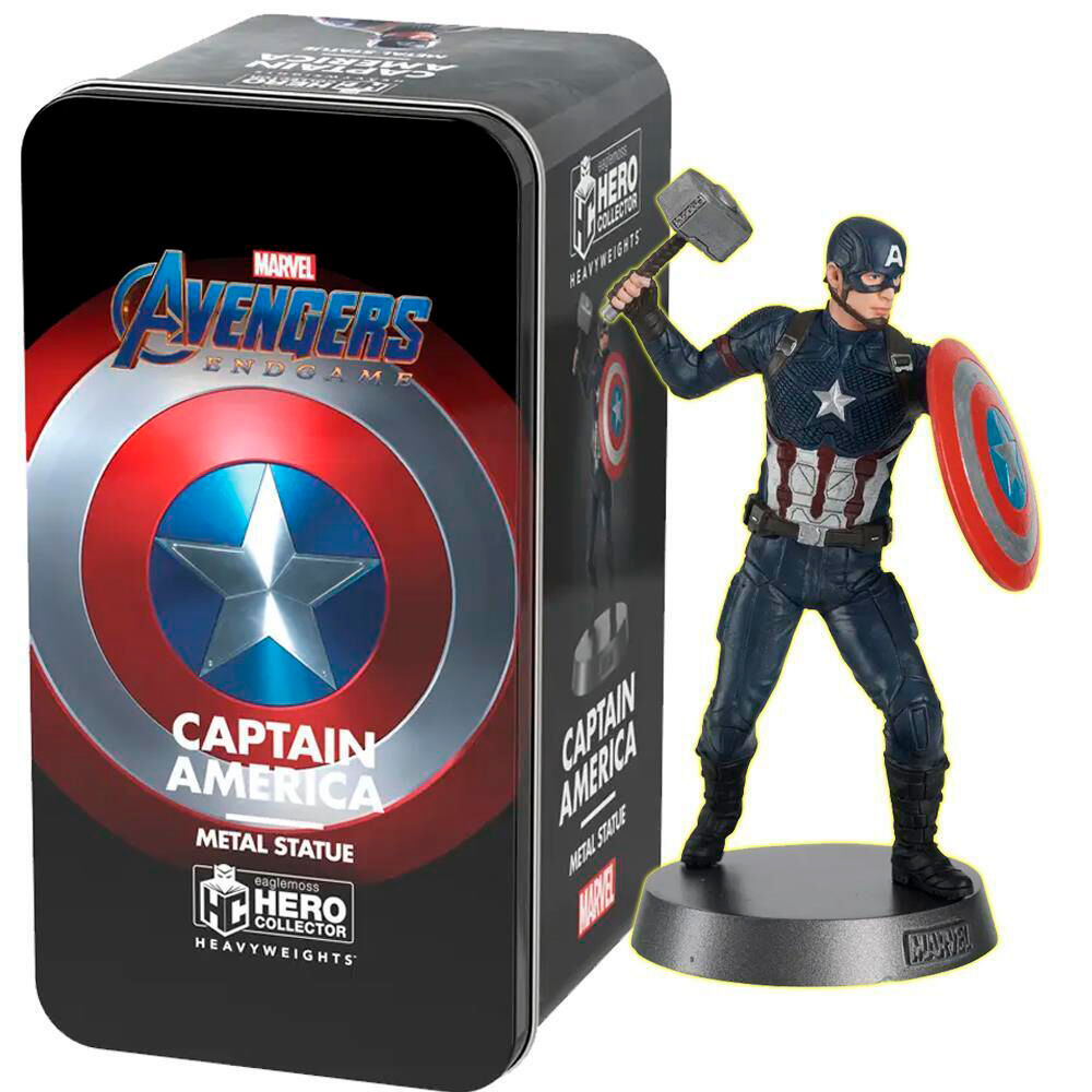 Figurine Captain America Marvel Avengers Heavyweights en position héroïque avec bouclier détaillé